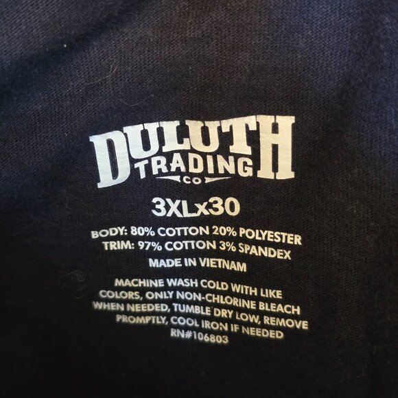 Men's DULUTH TRADING  Navy Blue Cargo Sweats sz 3XL x 30 - Picture 4 of 4